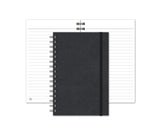 Notebook with Graph Paper, Titanium Carbon Fiber Journal, JournalBooks®, Wirebound Journal