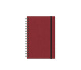 Notebook with Graph Paper, Red Metallic Journal, JournalBooks®, Wirebound Journal