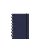 Notebook with Graph Paper, Navy Linen Journal, JournalBooks®, Wirebound Journal