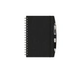 Notebook with Graph Paper, Black Linen Journal, Notebook with Pen, JournalBooks®, Wirebound Journal