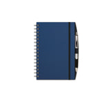 Notebook with Graph Paper, Blue Matte Journal, Notebook with Pen, JournalBooks®, Wirebound Journal