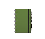 Notebook with Graph Paper, Green Matte Journal, Notebook with Pen, JournalBooks®, Wirebound Journal